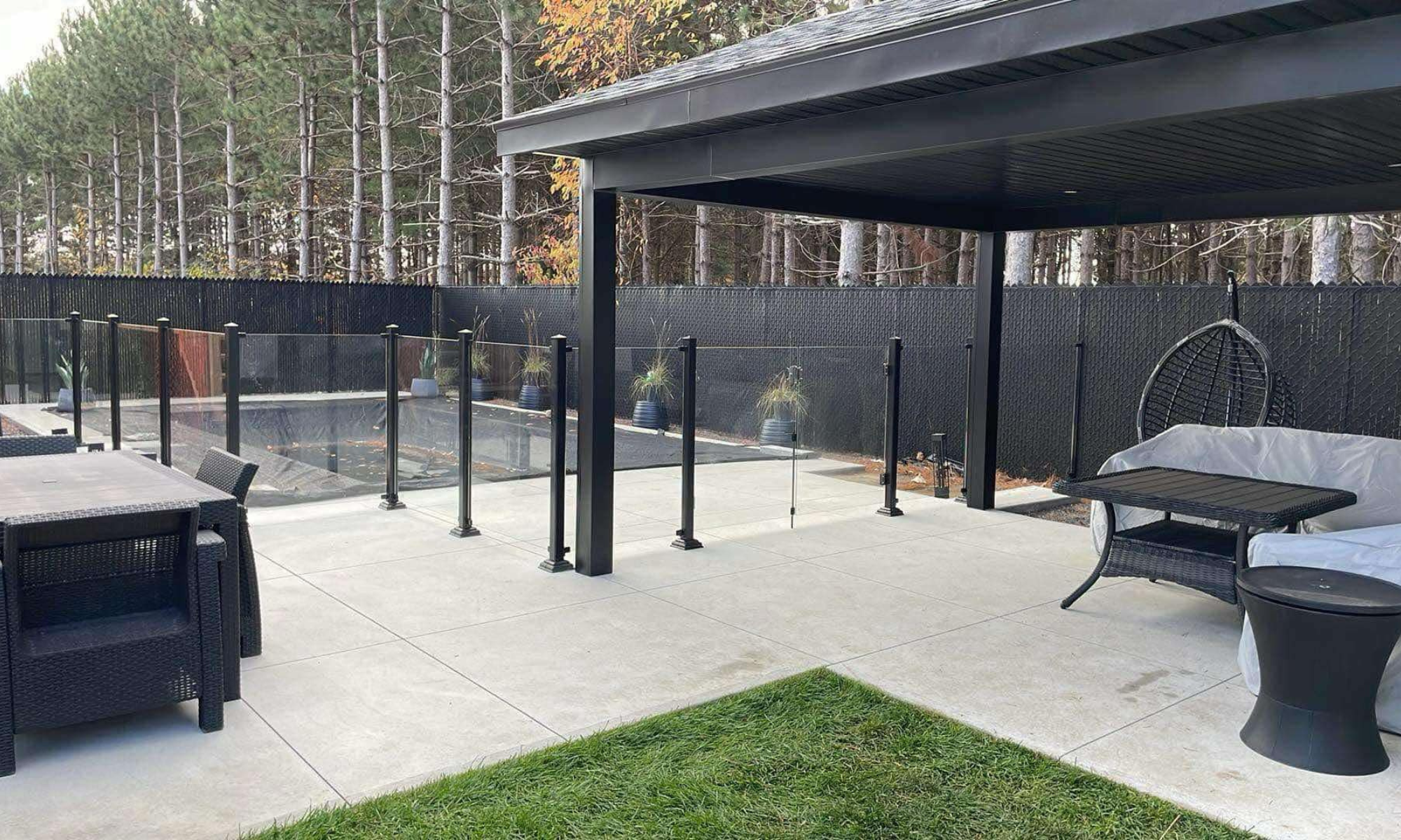 clotures et verres concept